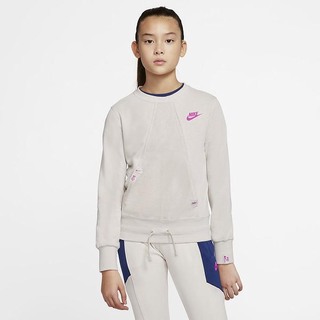 Top Nike Sportswear Heritage Maneca Lunga Fete Maro Deschis Roz | ZXFI-51208